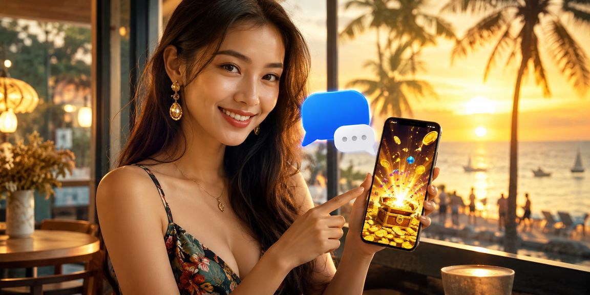 Người chơi sử dụng điện thoại di động tham gia xổ số tại Phú Quốc